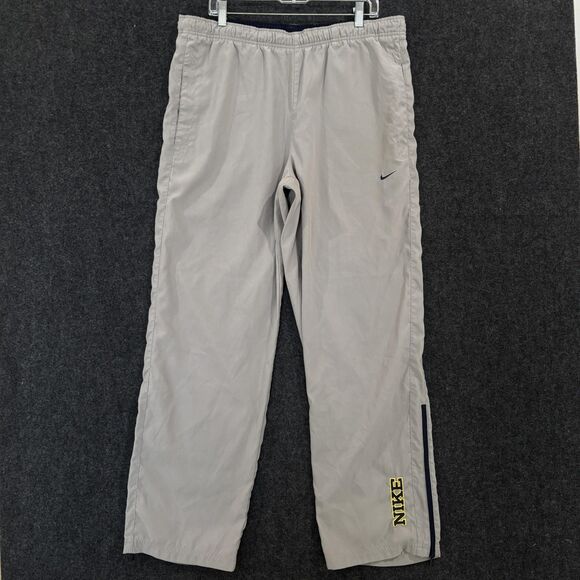 Vintage Nike Pants Men's Large Gray Warm Up Track Athletic Swoosh Logo Sweat - Picture 1 of 14